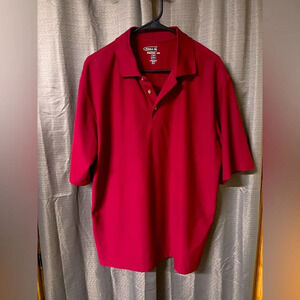 Men's Size Large Performance Polo Short Sleeve Red Shirt